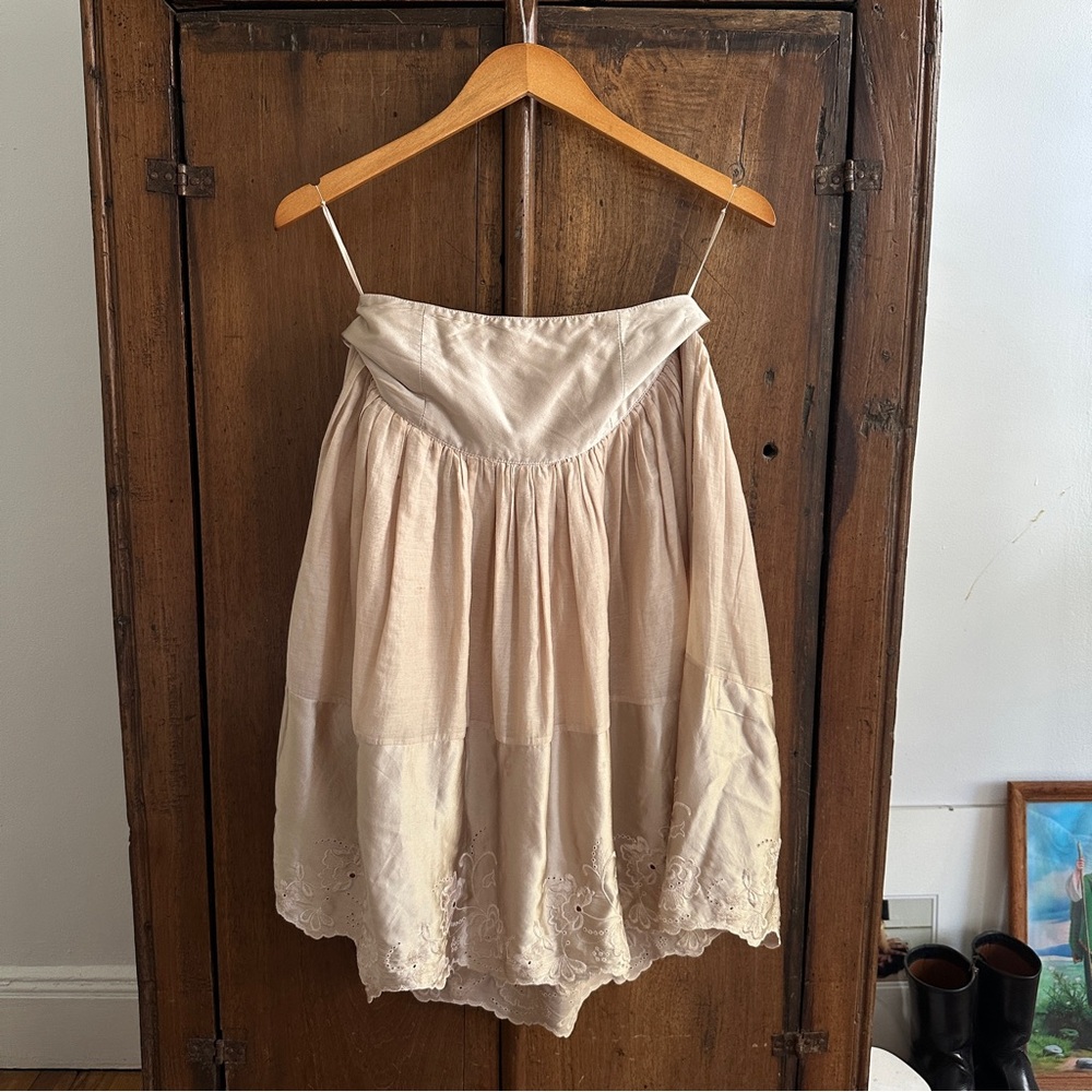 Patrizia Pepe Cream A-Line Skirt
